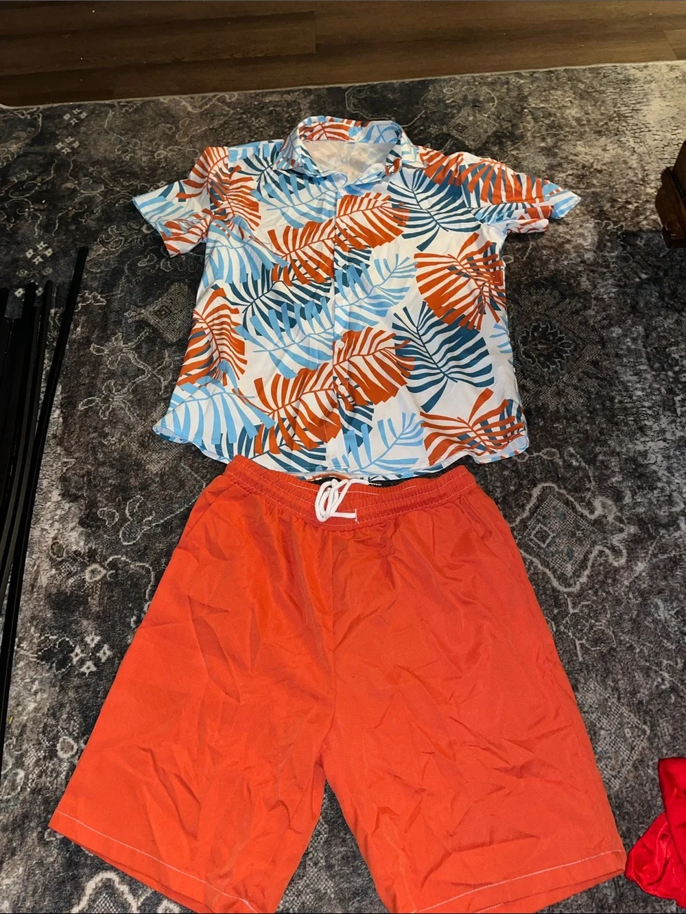 Mens orange 2 piece set
